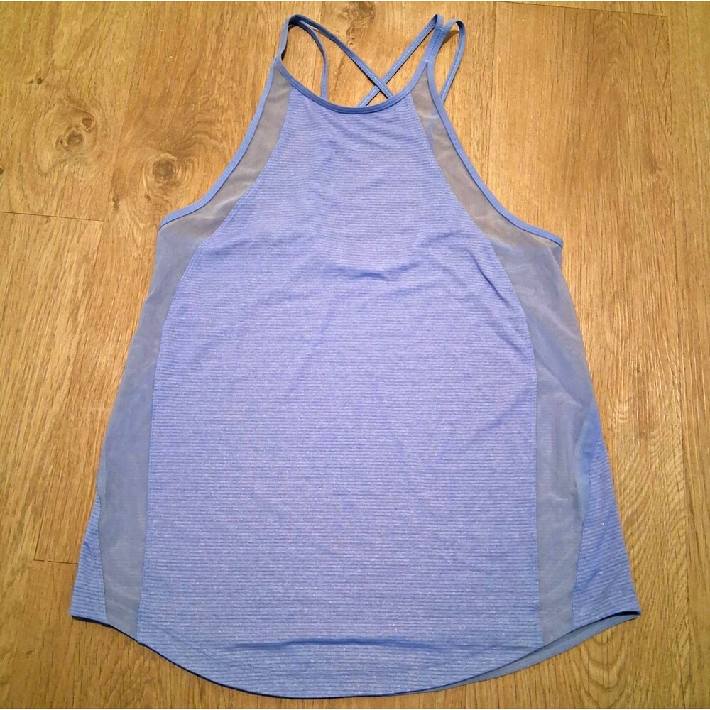 lululemon athletica Women’s Racerback Mesh Tank Top S Blue Lightweight Stretch
